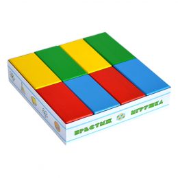 Кирпичики цветные - 16 дет. в картонной коробке